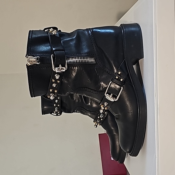 Gucci Bonneville Black Leather Biker Boots Limited Edition 38.5 - Picture 6 of 17